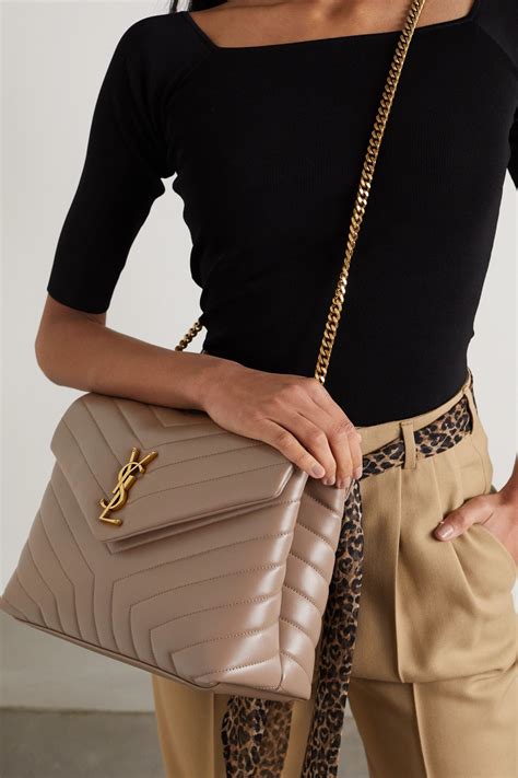 ysl loulou bag taupe|Saint Laurent Loulou Medium YSL Shoulder Bag in .